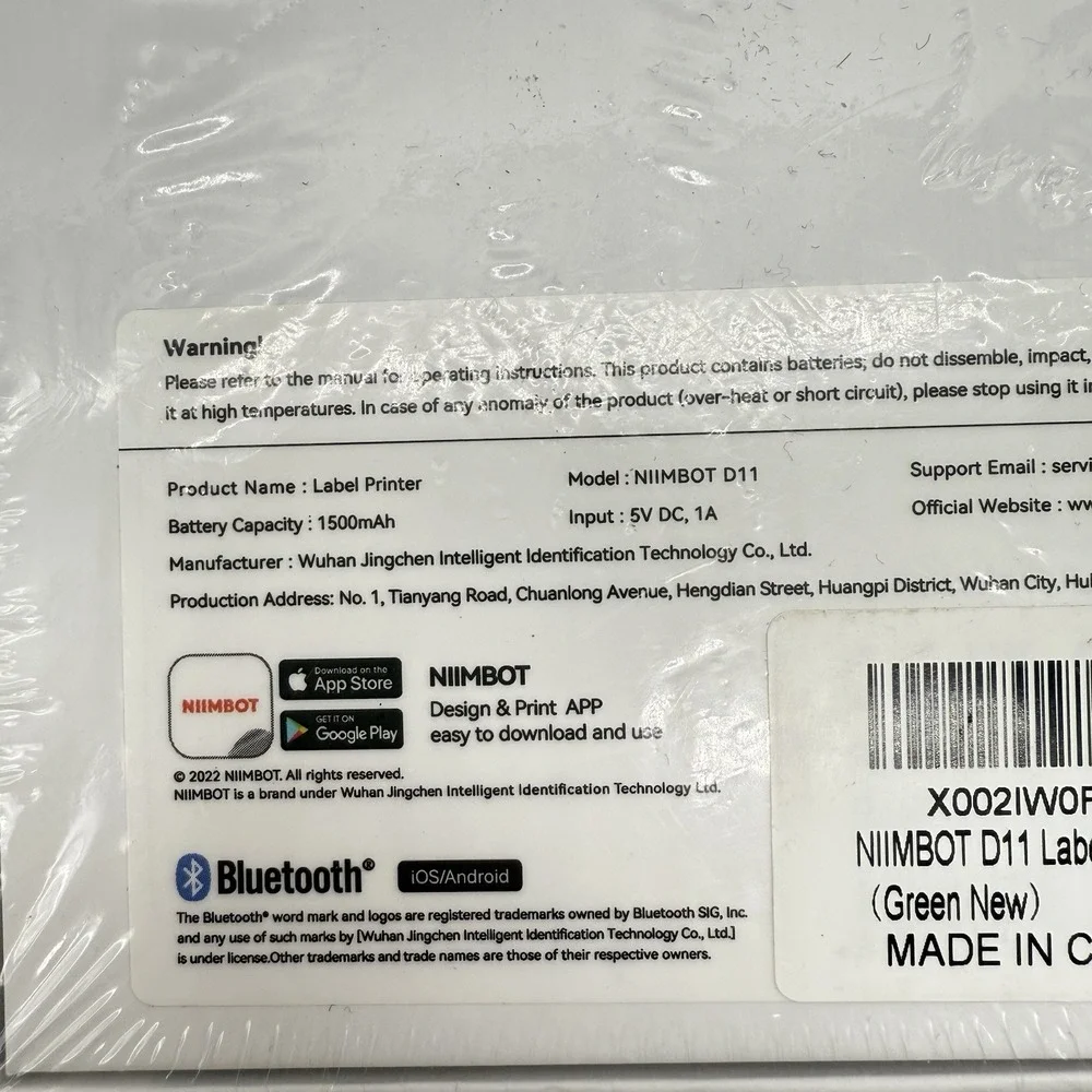 D11 Label Maker‎ Machine Label Printer Tape Included Portable Wireless New Green